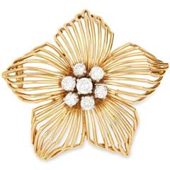 Cartier floral brooch